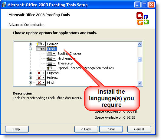 microsoft office proofing tools 2007